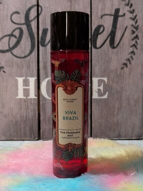Bath & Body Works Viva Brazil Fine Fragrance Mist - Red Bottle with Brown Cap